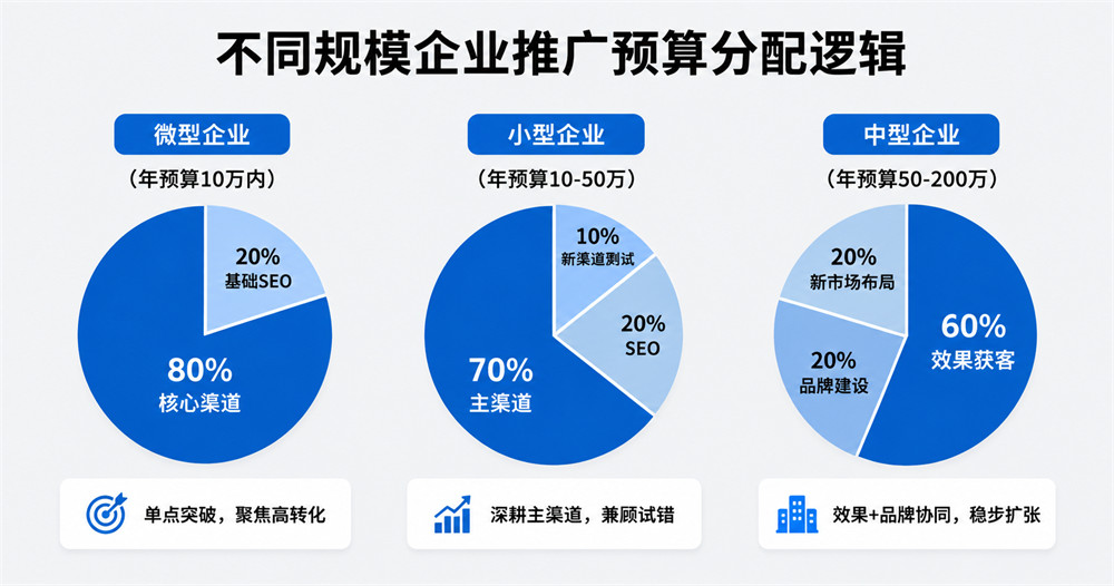 不同规模企业推广预算分配逻辑
