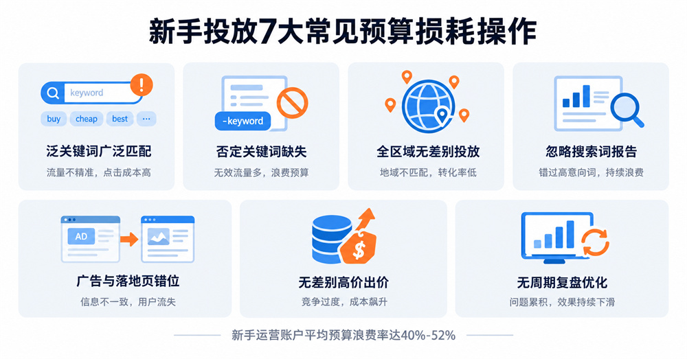 新手投放7大常见预算损耗操作 新手投放7大常见预算损耗操作