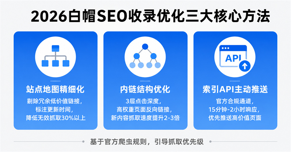 2026白帽SEO收录优化三大核心方法