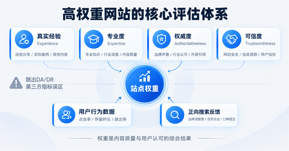 高权重网站的核心评估体系 高权重网站的核心评估体系